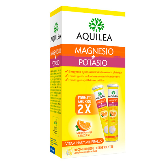 Aquilea magnesio + potasio 28 comprimidos efervescentes