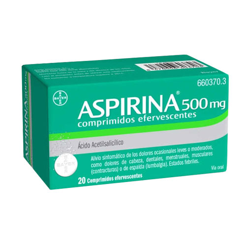 Aspirina 500mg 20 compr. Efervescentes