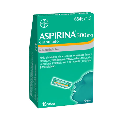 Aspirina 500mg 20 sobres granulado
