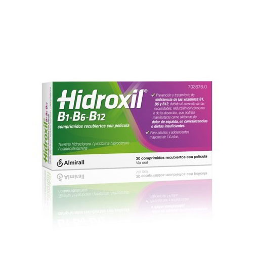 Hidroxil B1 B6 B12 30 comprimidos