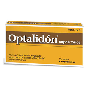 Optalidon 500/75mg 6 supositorios