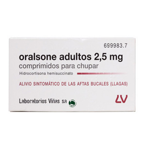 Oralsone 2,5mg comprimidos para chupar