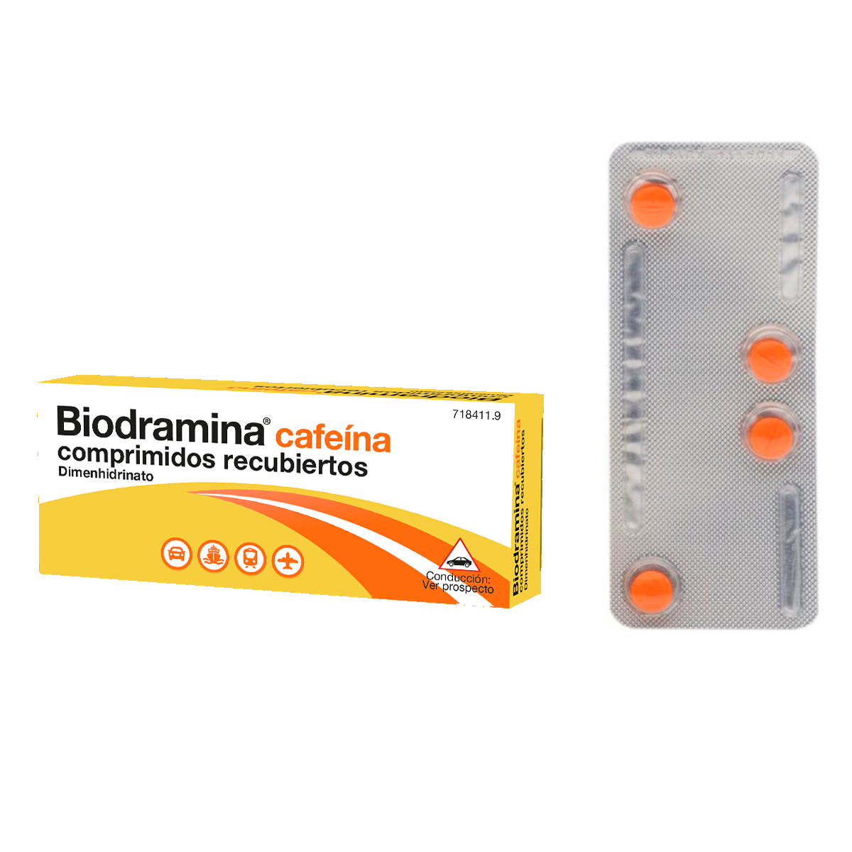 Biodramina Cafena 4 comprimidos
