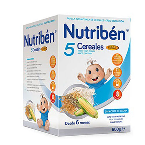 Nutriben Papilla 5 Cereales fibra 600gr