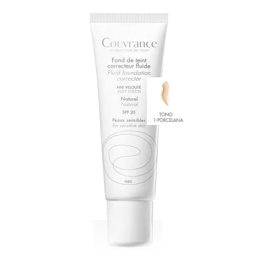 Avene Maquillaje fluido SPF20 Couvrance 1 Porcelana