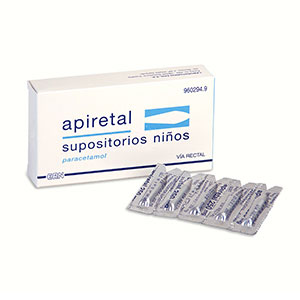 Apiretal nios 250mg 5 supositorios