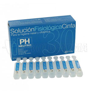 Solucin Fisiolgica higiene nasal y oftalmica 30 unids.