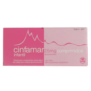 Cinfamar Infantil 10 comprimidos
