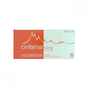 Cinfamar 50mg 10 comprimidos