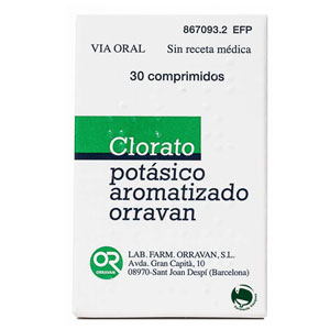 Clorato Potsico aromatizado 30 compr.
