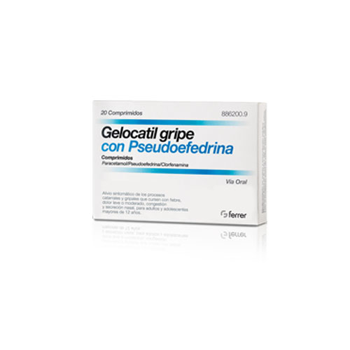 Gelocatil Gripe pseudoefedrina 20 comprimidos