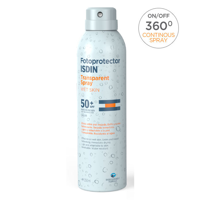 Isdin Fotoprotector SPF50+  Transparent Spray Wet Skin 250ml