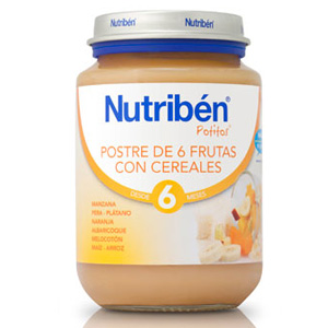 Nutriben Potito 200gr 6 Frutas y cereales
