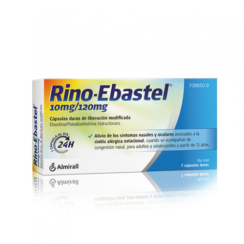 Rino Ebastel 10/120mg cpsulas