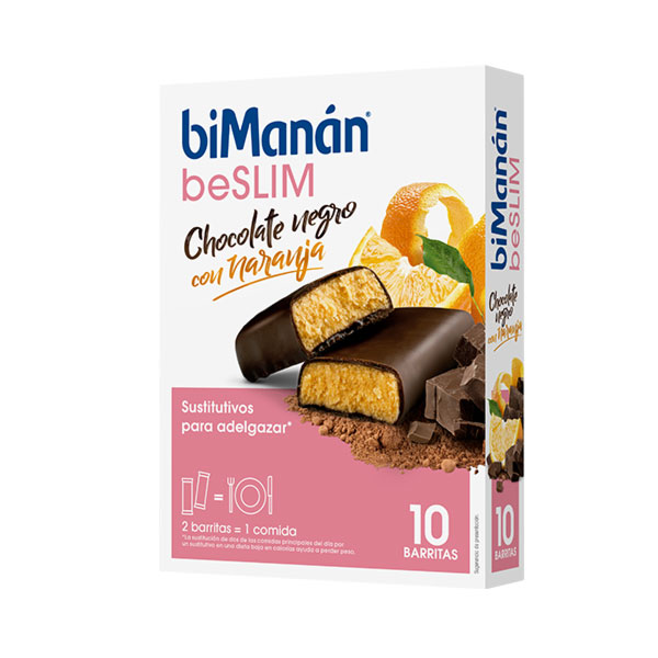 Bimanan Beslim 10 Barritas de chocolate negro y naranja