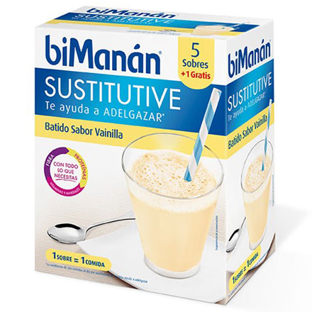Bimanan Batido sabor vainilla 5+1 sobres