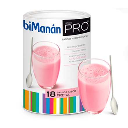 Bimanan 18 Batidos Sabor Fresa 540gr