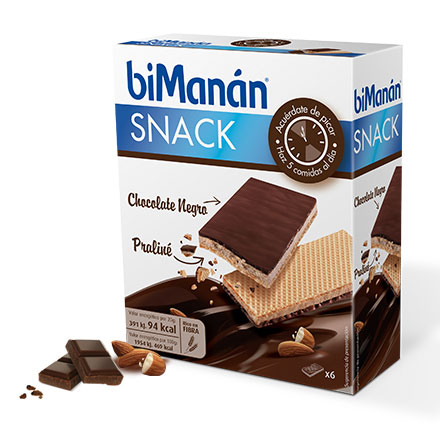 Bimanan 6 Snacks Sabor Chocolate Negro Praline