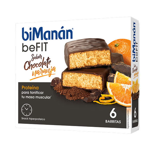 Bimanan Befit 6 Barritas Sabor Chocolate Naranja