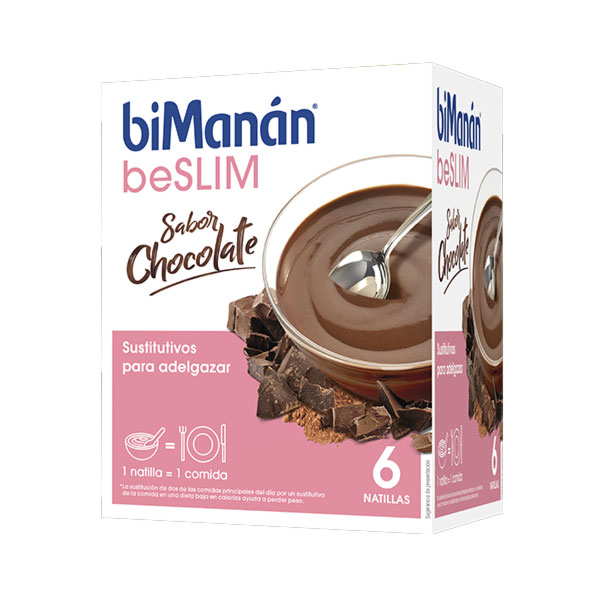 Bimanan Beslim Natillas Sabor Chocolate 6 sobres