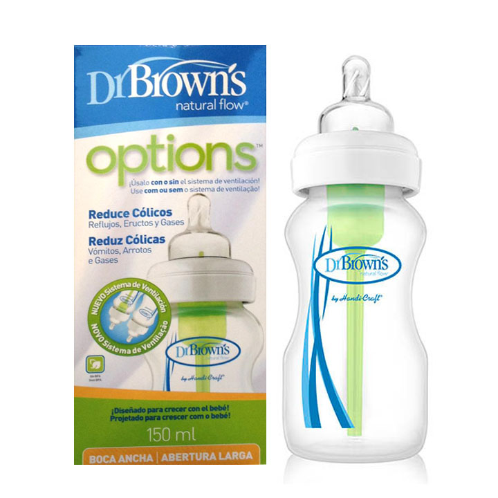 Dr Browns Bibern Anticlico Boca Ancha 150ml