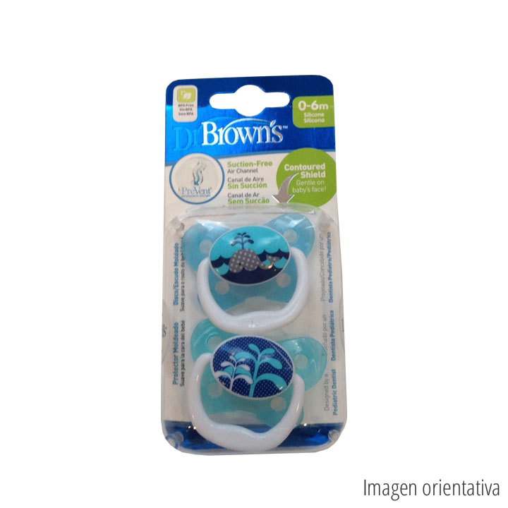 Dr Browns Chupete Prevent silicona 2 unid. 0-6m