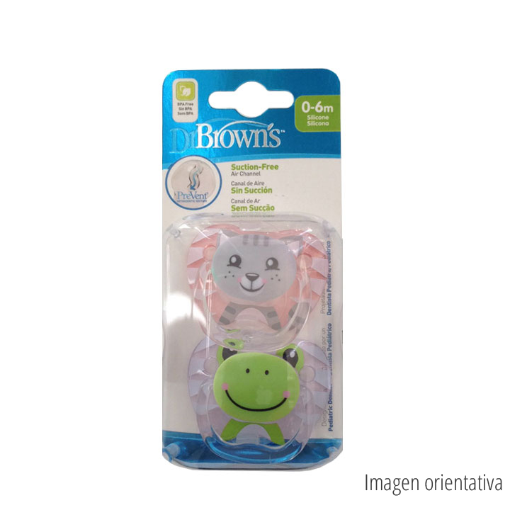 Dr Browns Chupete Prevent silicona 2 unid. 0-6m
