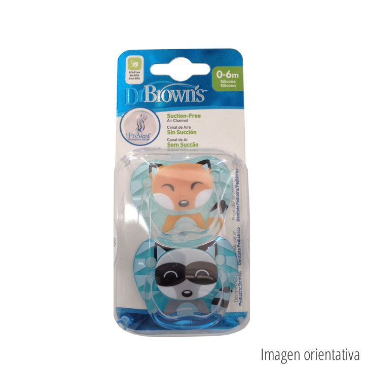 Dr Browns Chupete Prevent silicona 2 unid. 0-6m