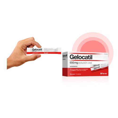 Gelocatil 650mg 12 sobres Solucin Oral