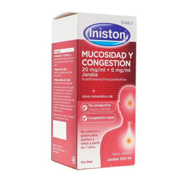 Iniston Expectorante tos con mocos y congestion Jarabe