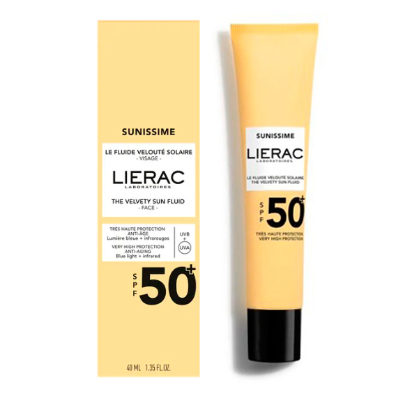 Lierac 	Fluido solar aterciopelado rostro SPF50+ 40ml
