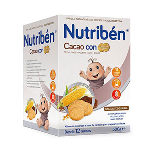 Nutriben Papilla Cacao y Galletas 600gr