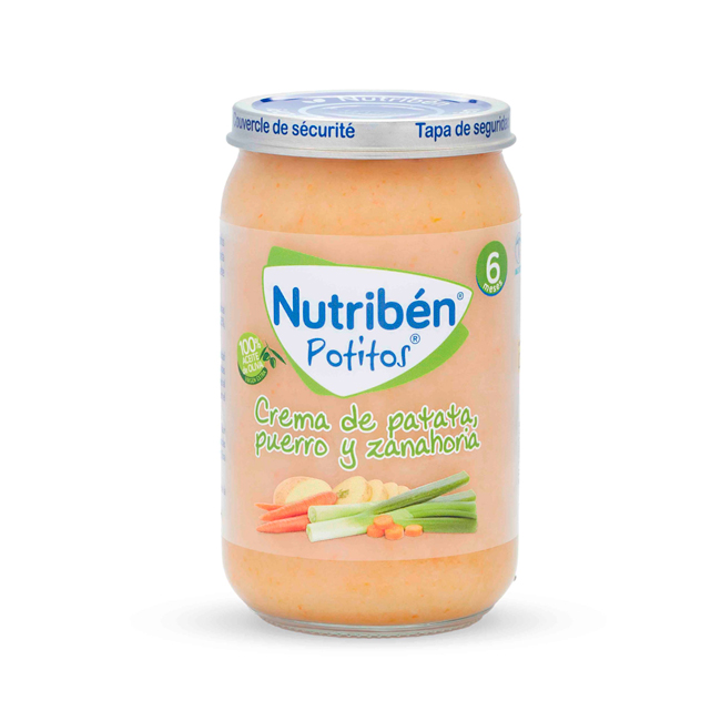 Potito Crema de patata, puerro y zanahoria