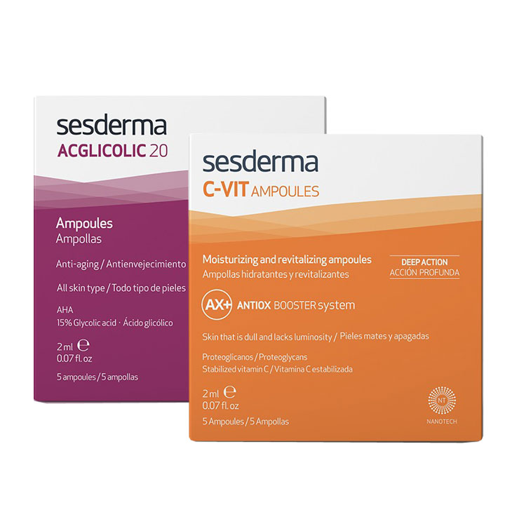 Sesderma Acglicolic Flash 1 Ampolla + C-Vit Flash 1 amp.