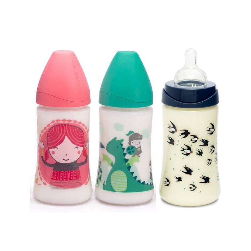 Suavinex Bibern 270ml Tetina redonda silicona 0m