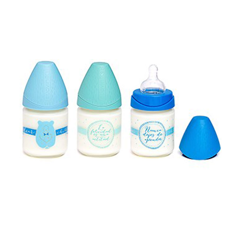 Suavinex Bibern 120ml Vidrio tetina redonda 3p 0m