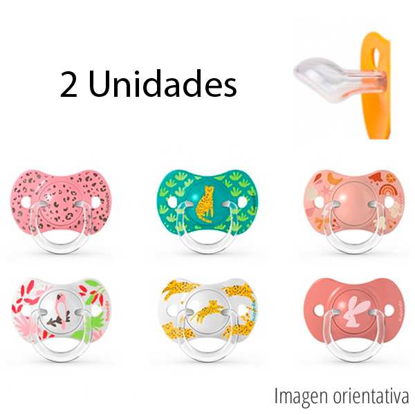 Suavinex 2 Chupetes Soft Flexible Silicona fisiolgica +18m