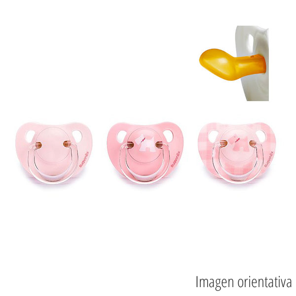 Suavinex Chupete Evol. Latex anatmico 0-6m Rosa