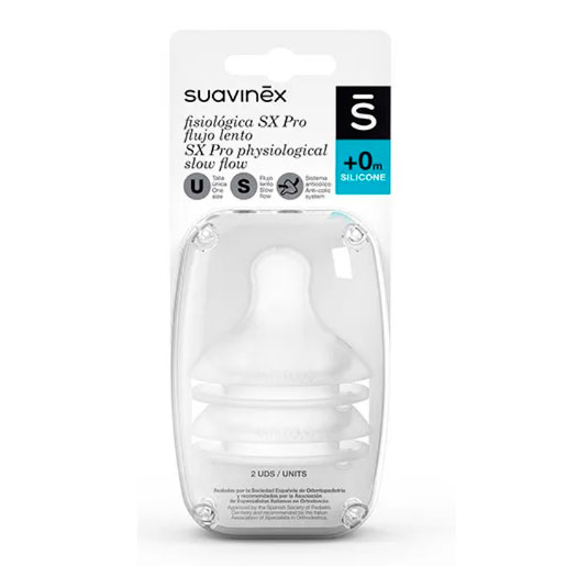 Suavinex tetina fisiolgica de silicona SX pro f. lento