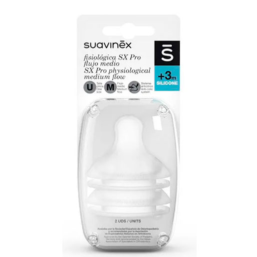 Suavinex tetina fisiolgica de silicona SX pro f. medio