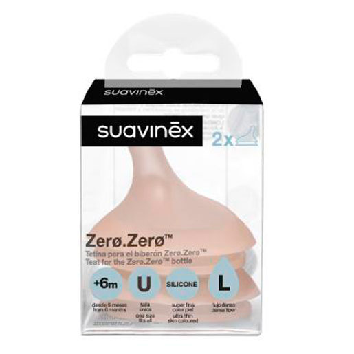 Suavinex 2 tetinas bibern zero zero flujo denso