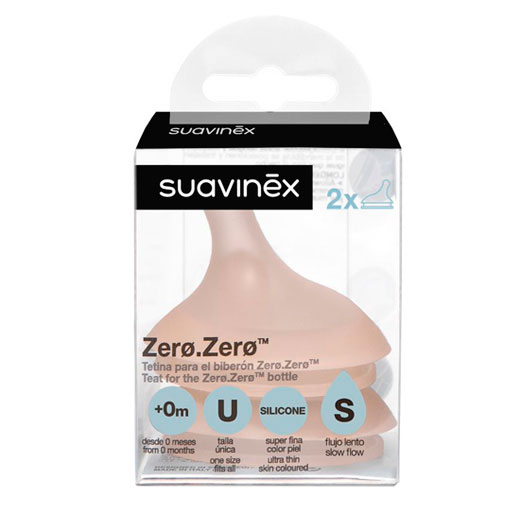 Suavinex 2 tetinas bibern zero zero flujo lento