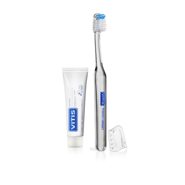 Oferta Vitis Compact Cepillo Medio + Pasta Aloe Vera