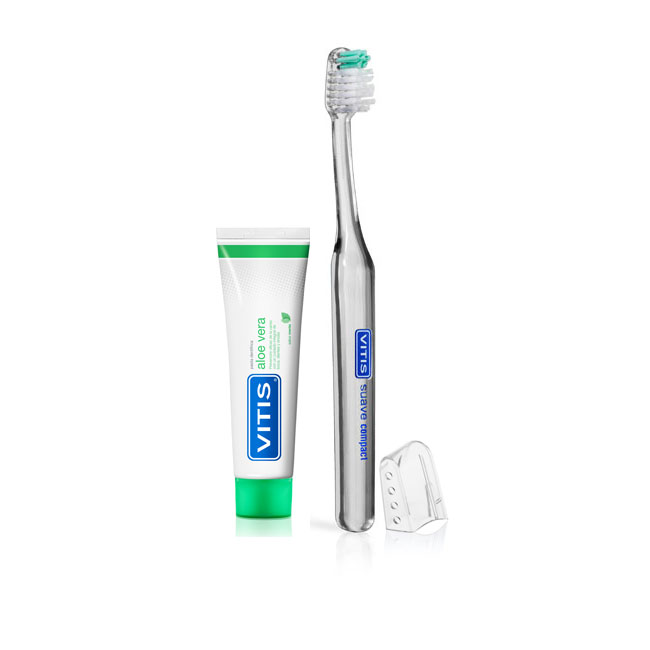 Oferta Vitis Compact Cepillo Suave + Pasta Aloe Vera