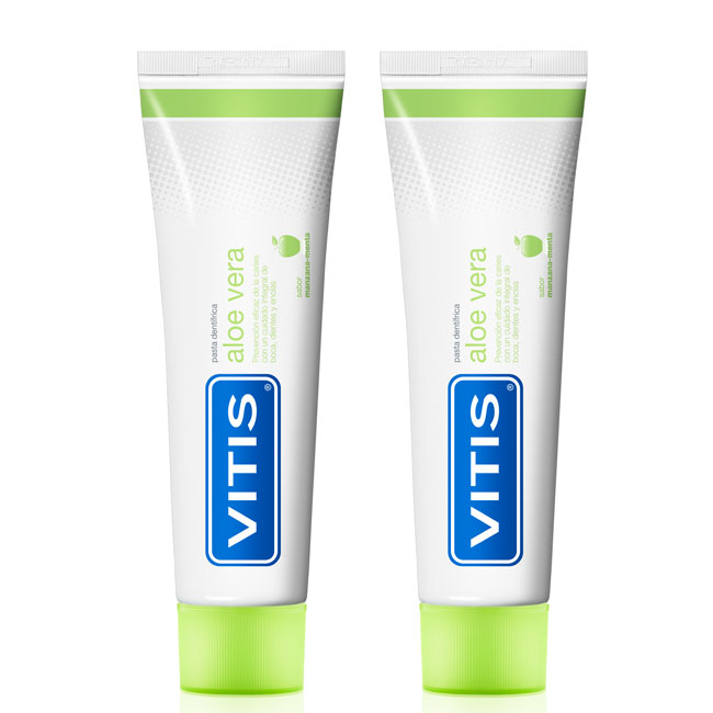 Oferta Vitis Pasta dental Aloe Vera Manzana 2x150ml