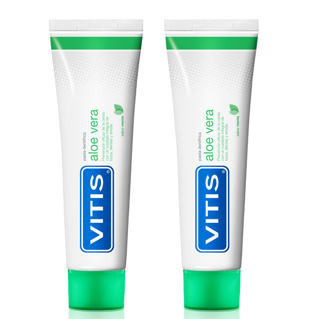 Oferta Vitis Pasta dental Aloe Vera Menta 2x150ml